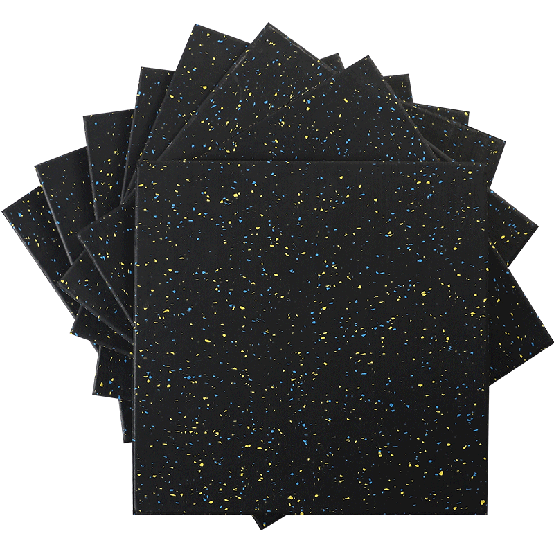 leyu.乐鱼复合环保材质橡胶地垫运动地垫室内缓冲地板健身器材力量区专用拼接垫子（12块起拍）