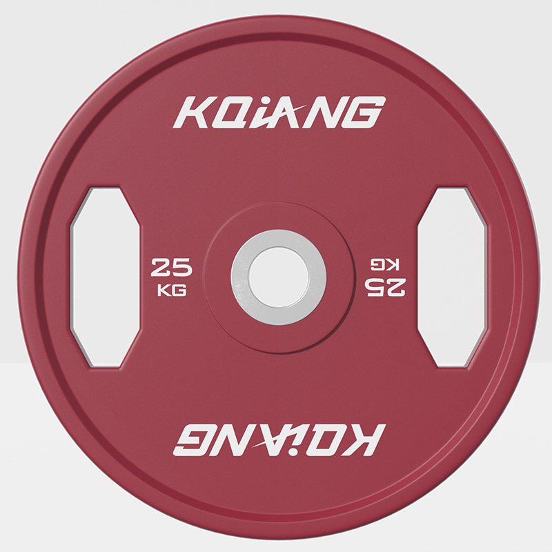 leyu.乐鱼CPU彩色橡胶环保无味杠铃片举重力量举杠铃举重片 25kg